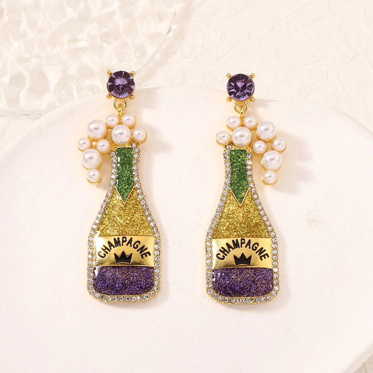 Luxury Carnival Cute Wine Bottle Earrings for Woman